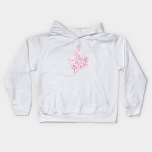 cherry blossom ink and watercolor 2 Kids Hoodie